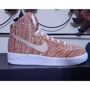 NEW NIKE Air Force 1 UltraForce Hi Size 10 Gold & Peach 880854-700